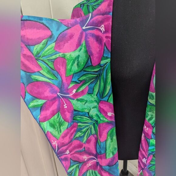 VTG Sirena 70s Retro Desert Glam Mrs. Roper Tropical Beachy Coastal Coverup - Picture 5 of 9